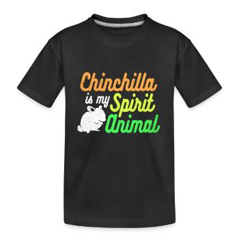 Chinchilla - Kinder Premium Bio T-Shirt - Schwarz - Vorne