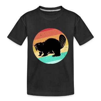 Biber - Kinder Premium Bio T-Shirt - Schwarz - Vorne