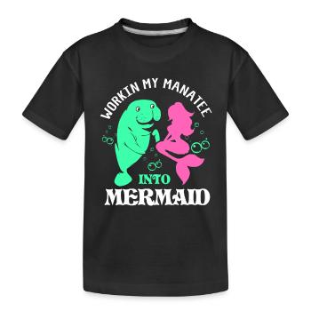Lamantin Dugong Cochon de mer Sirenia Lamantin - T-shirt bio Premium Enfant - noir - Devant