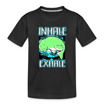 Lamantin Dugong Cochon de mer Sirenia Lamantin - T-shirt bio Premium Enfant - noir - Devant