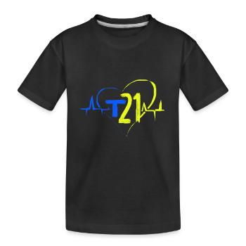 Down Syndrom - Kinder Premium Bio T-Shirt - Schwarz - Vorne