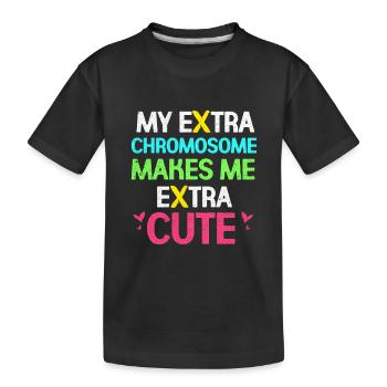 Down Syndrom - Kinder Premium Bio T-Shirt - Schwarz - Vorne