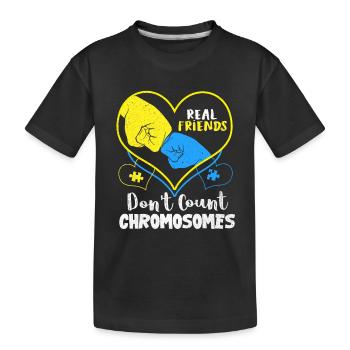 Down Syndrom - Kinder Premium Bio T-Shirt - Schwarz - Vorne