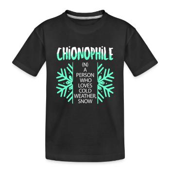 Ski Ski Ski Ski Sportif Hiver Cadeau Ascenseur - T-shirt bio Premium Enfant - noir - Devant