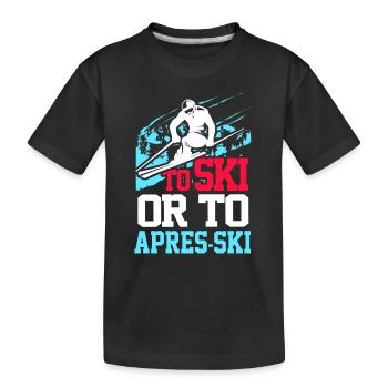 Ski Ski Ski Ski Sportif Hiver Cadeau Ascenseur - T-shirt bio Premium Enfant - noir - Devant