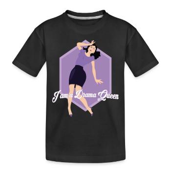 Drama Queen - Kinder Premium Bio T-Shirt - Schwarz - Vorne