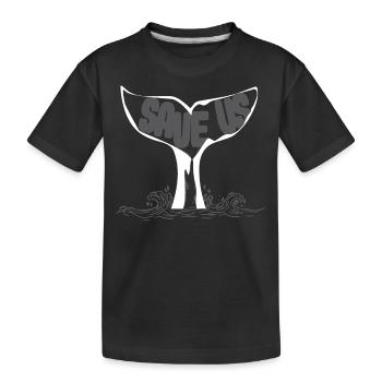 Whale - Kids' Premium Organic T-Shirt - black - Front