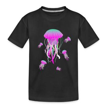 Méduse Méduse Méduse Méduse d’urticaire Mer Méduse - T-shirt bio Premium Enfant - noir - Devant