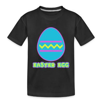 Oeuf de Pâques - Oeuf de Pâques - T-shirt bio Premium Enfant - noir - Devant