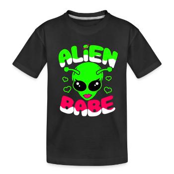 Aliens Geschenk Ufo Außerirdisch Space Mars Kosmos - Kinder Premium Bio T-Shirt - Schwarz - Vorne