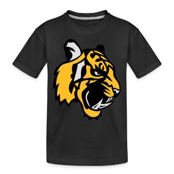 tigre face cartoon mascotte 28 - T-shirt bio Premium Enfant - noir - Devant