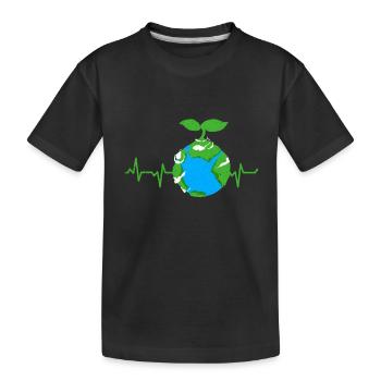 Earth Day - Kids' Premium Organic T-Shirt - black - Front