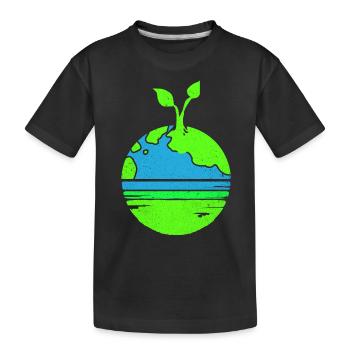 Earth Day - Kids' Premium Organic T-Shirt - black - Front
