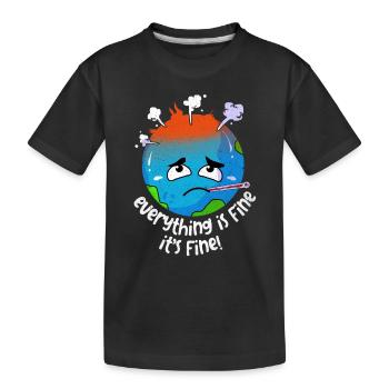 Earth Day - Kids' Premium Organic T-Shirt - black - Front