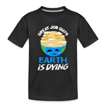 Earth Day - Kids' Premium Organic T-Shirt - black - Front