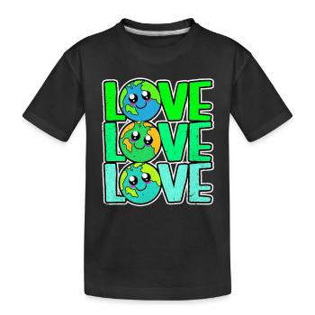 Earth Day - Kids' Premium Organic T-Shirt - black - Front