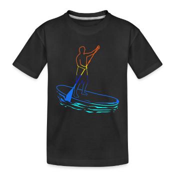Stand Up Paddling SUP Paddle Paddle Paddle - Kids' Premium Organic T-Shirt - black - Front