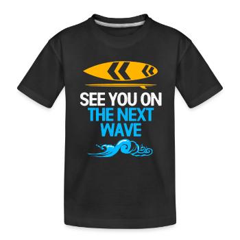 Kiteboard Kite kite-kite-cadeau kite-surf - T-shirt bio Premium Enfant - noir - Devant