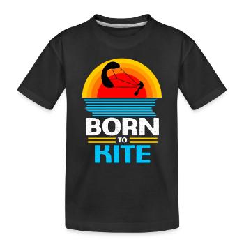 Kiteboard Kite kite-kite-cadeau kite-surf - T-shirt bio Premium Enfant - noir - Devant