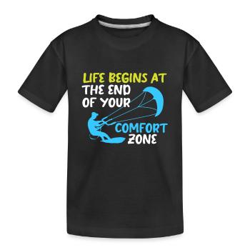 Kiteboard Kite kite-kite-cadeau kite-surf - T-shirt bio Premium Enfant - noir - Devant