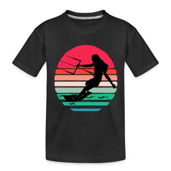 Kiteboard Kite kite-kite-cadeau kite-surf - T-shirt bio Premium Enfant - noir - Devant