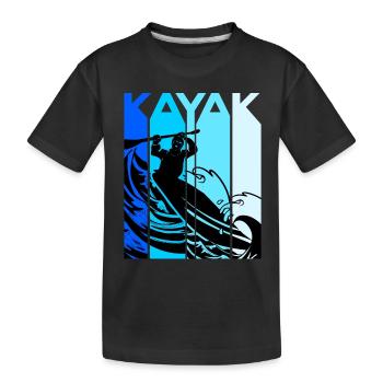 Canoë-kayak Kayak Kayak kayak aviron - T-shirt bio Premium Enfant - noir - Devant