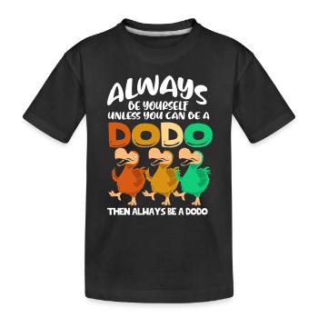 Dodo cadeau oiseau origine primitive fossil archéologie Geek - T-shirt bio Premium Enfant - noir - Devant