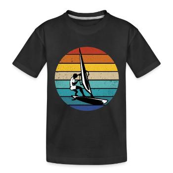 Windsurfing - Kids' Premium Organic T-Shirt - black - Front