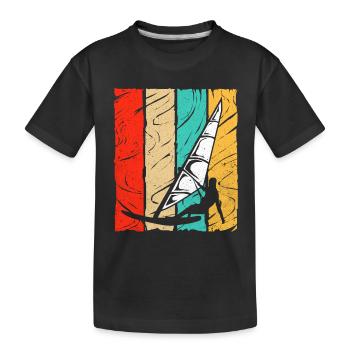 Windsurfing - Kids' Premium Organic T-Shirt - black - Front