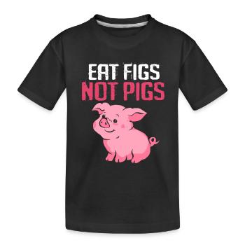 Porc sau cochon porcelet porcelet porcelet Ebene - T-shirt bio Premium Enfant - noir - Devant