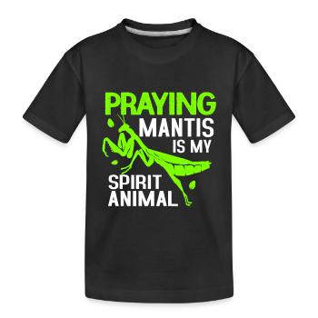 Mante religieuse Entomologie Insekt Zoologie Proverbe - T-shirt bio Premium Enfant - noir - Devant