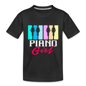 Piano - T-shirt bio Premium Enfant - noir - Devant