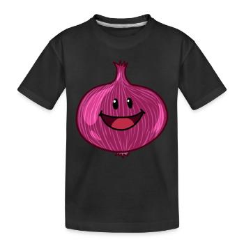 Oignon Oignon Oignons Légumes Cuisine végétalienne saine Cuisinier - T-shirt bio Premium Enfant - noir - Devant