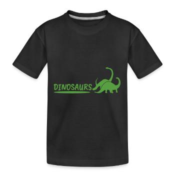 Dinosaurs en vert - dinosaures en vert - T-shirt bio Premium Enfant - noir - Devant