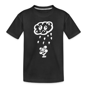 Fleur de pluie - T-shirt bio Premium Enfant - noir - Devant