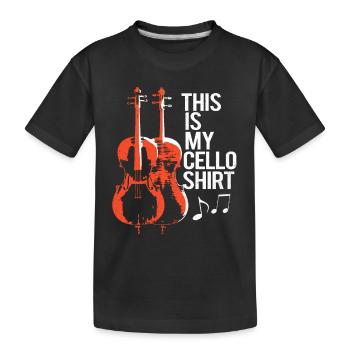 Cello - Kids' Premium Organic T-Shirt - black - Front