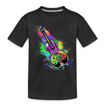 Violoncelle Contrebasse Classique Musique Professeur symphonie - T-shirt bio Premium Enfant - noir - Devant