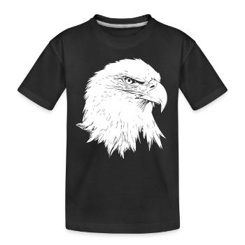 Eagle / Bald Eagle - Kids' Premium Organic T-Shirt - black - Front