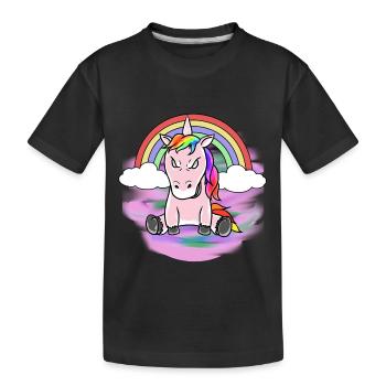 Horror Unicorn Evil Demon Fantasy Halloween - Kids' Premium Organic T-Shirt - black - Front