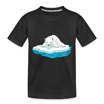 Eisbär Eisbären Bären Tiere Bär Kinder Baby - Kinder Premium Bio T-Shirt - Schwarz - Vorne