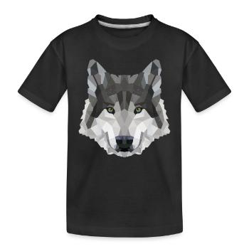 POLYGON WOLF WÖLFE HUSKY RUDEL HUND Rudel - Kinder Premium Bio T-Shirt - Schwarz - Vorne