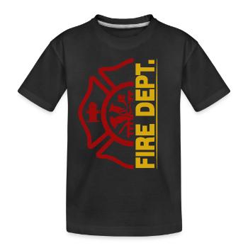 Fire Dept. - Fire Department - Kids' Premium Organic T-Shirt - black - Front