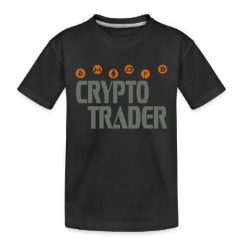 Crypto trader - Kids' Premium Organic T-Shirt - black - Front