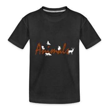 Animals - Kids' Premium Organic T-Shirt - black - Front