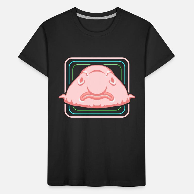 Blobfisch Tiefsee Grumpy Introvertiert Geschenk Kinder Premium Bio T-Shirt