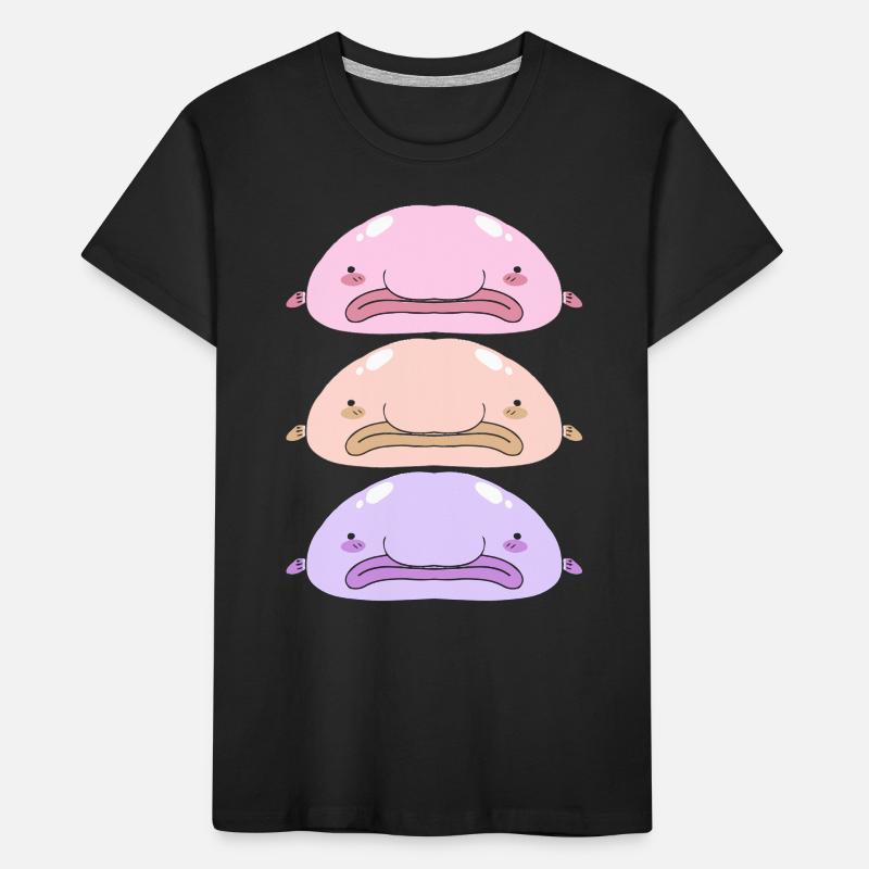 Blobfisch Tiefsee Grumpy Introvertiert Geschenk Kinder Premium Bio T-Shirt
