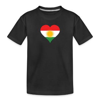 Kurdistan love - Kids' Premium Organic T-Shirt - black - Front