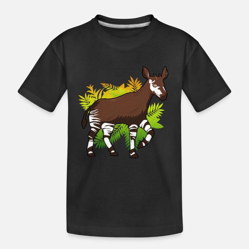Okapi - Kinder Premium Bio T-Shirt - Schwarz