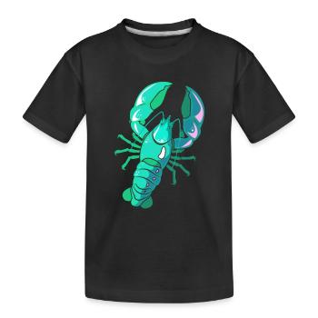 Homard Crevette Languste Cancer Fruits de mer - T-shirt bio Premium Enfant - noir - Devant