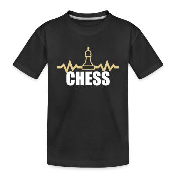 Chess - Kids' Premium Organic T-Shirt - black - Front